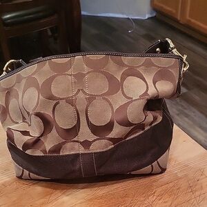 Coach Brown Signature Shoulder Bag